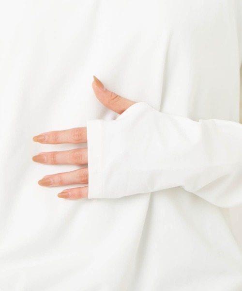 Ocean Pacific(オーシャンパシフィック)の「【OP / オーピー】レディース水陸両用UVケアウェア/モックネック長袖ラッシュガードタイプロンT(Tシャツ/カットソー・レディース・ホワイト/ベージュ/ミント・LARGE/MEDIUM)」の13枚目の写真