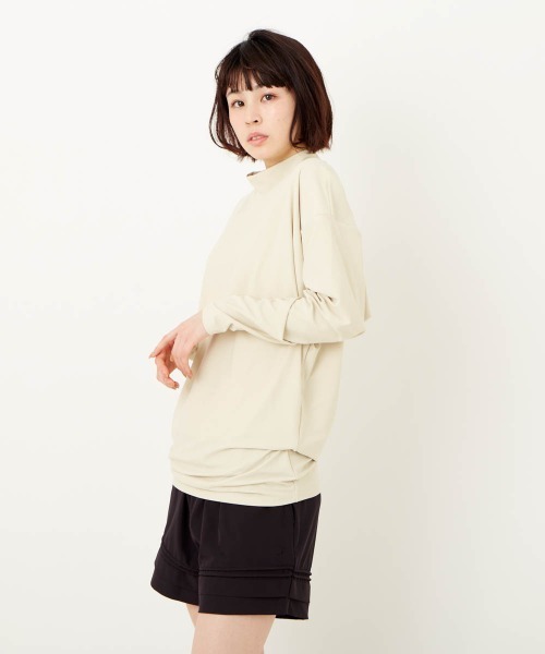 Ocean Pacific(オーシャンパシフィック)の「【OP / オーピー】レディース水陸両用UVケアウェア/モックネック長袖ラッシュガードタイプロンT(Tシャツ/カットソー・レディース・ホワイト/ベージュ/ミント・LARGE/MEDIUM)」の17枚目の写真