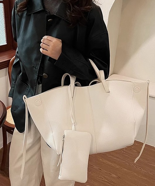 Dita Muaj.（ディータムアージュ）の「【A4すっぽり】通勤・通学にぴったり。ステッチが大人かわいいトート（ショルダーバッグ・レディース・ブラック/ホワイト/ブラウン・FREE）」の14枚目の写真