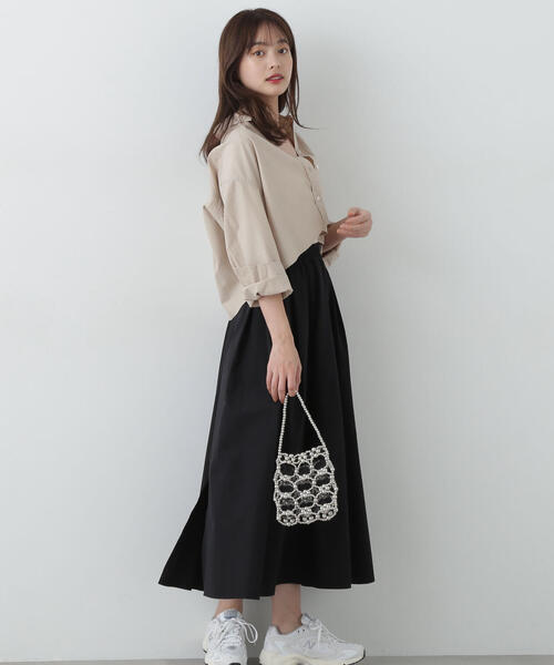 PROPORTION BODY DRESSING（プロポーションボディドレッシング）の「ギャザーフレアースカート / 1215120501（スカート・レディース・ブラック/ホワイト/カーキ・SMALL/MEDIUM）」の10枚目の写真