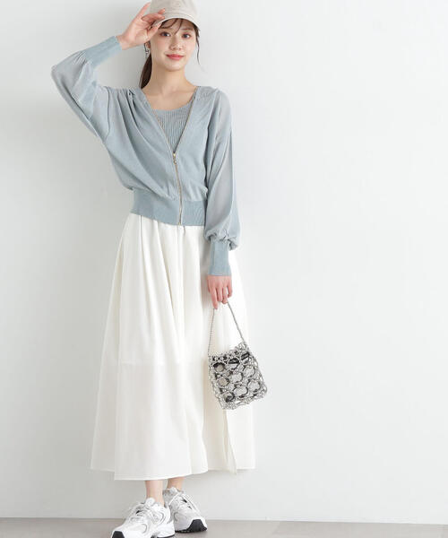 PROPORTION BODY DRESSING（プロポーションボディドレッシング）の「ギャザーフレアースカート / 1215120501（スカート・レディース・ブラック/ホワイト/カーキ・SMALL/MEDIUM）」の17枚目の写真