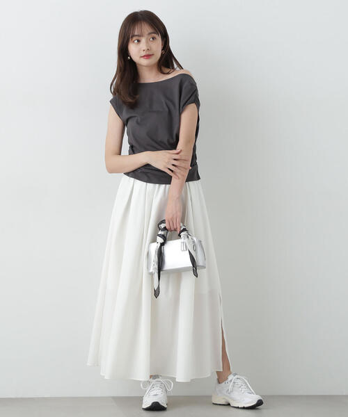 PROPORTION BODY DRESSING（プロポーションボディドレッシング）の「ギャザーフレアースカート / 1215120501（スカート・レディース・ブラック/ホワイト/カーキ・SMALL/MEDIUM）」の21枚目の写真