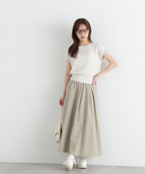 PROPORTION BODY DRESSING（プロポーションボディドレッシング）の「ギャザーフレアースカート / 1215120501（スカート・レディース・ブラック/ホワイト/カーキ・SMALL/MEDIUM）」の2枚目の写真