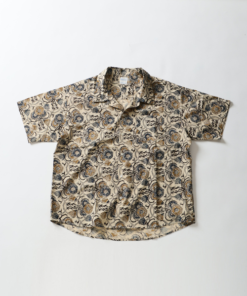 JOURNAL STANDARD relume(ジャーナルスタンダード レリューム)の「bunai 別注 KALAMKARI プリント 半袖シャツ(シャツ/ブラウス・メンズ・マスタード/ボルドー/ブラック/アイボリー・MEDIUM/LARGE)」の2枚目の写真