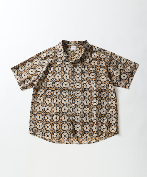 JOURNAL STANDARD relume(ジャーナルスタンダード レリューム)の「bunai 別注 KALAMKARI プリント 半袖シャツ(シャツ/ブラウス・メンズ・マスタード/ボルドー/ブラック/アイボリー・MEDIUM/LARGE)」の3枚目の写真