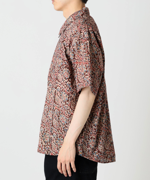 JOURNAL STANDARD relume(ジャーナルスタンダード レリューム)の「bunai 別注 KALAMKARI プリント 半袖シャツ(シャツ/ブラウス・メンズ・マスタード/ボルドー/ブラック/アイボリー・MEDIUM/LARGE)」の10枚目の写真