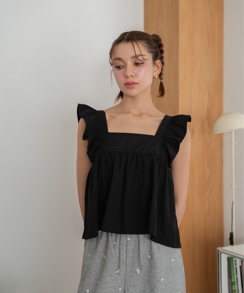 Nu（ニュー）の「【Nu】フレアノースリーブトップス（シャツ/ブラウス