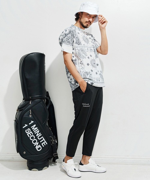1minute 1second（ワンミニットワンセカンド）の「mp13518-6 Pocket embroidery easy pants (cool fabric) イージーパンツ（その他パンツ・メンズ・カーキ系/ブラック×ホワイト・S/M/L/XL）」の14枚目の写真