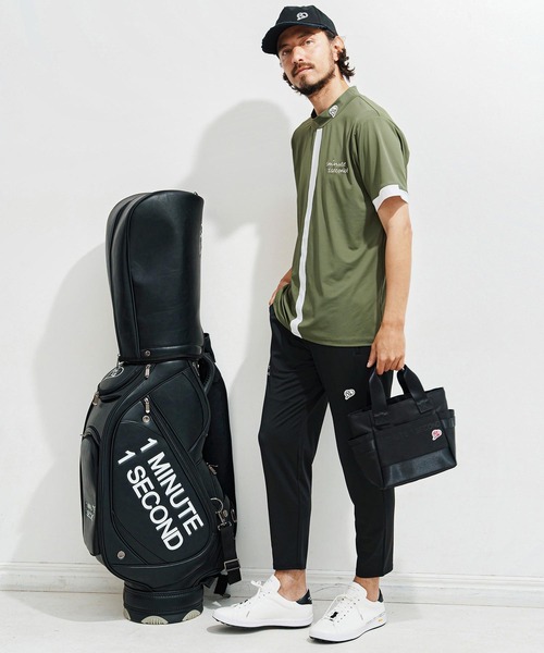 1minute 1second（ワンミニットワンセカンド）の「mp13518-6 Pocket embroidery easy pants (cool fabric) イージーパンツ（その他パンツ・メンズ・カーキ系/ブラック×ホワイト・S/M/L/XL）」の16枚目の写真