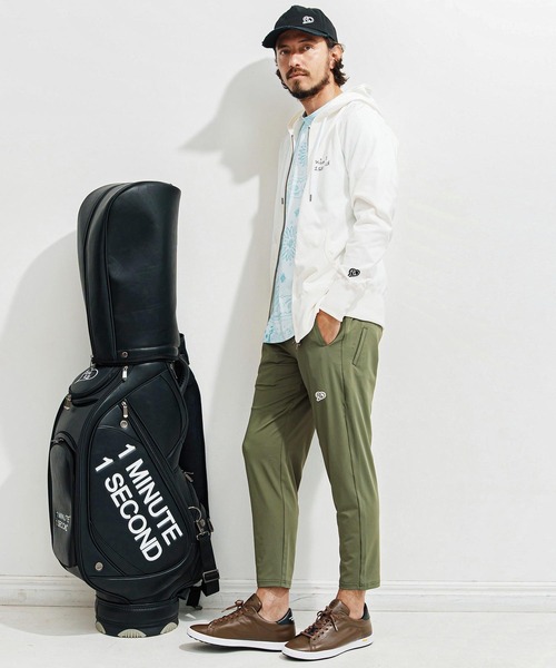 1minute 1second（ワンミニットワンセカンド）の「mp13518-6 Pocket embroidery easy pants (cool fabric) イージーパンツ（その他パンツ・メンズ・カーキ系/ブラック×ホワイト・S/M/L/XL）」の22枚目の写真
