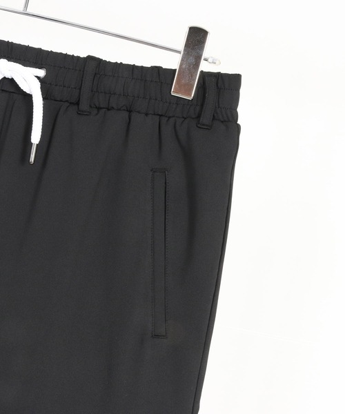 1minute 1second（ワンミニットワンセカンド）の「mp13518-6 Pocket embroidery easy pants (cool fabric) イージーパンツ（その他パンツ・メンズ・カーキ系/ブラック×ホワイト・S/M/L/XL）」の6枚目の写真