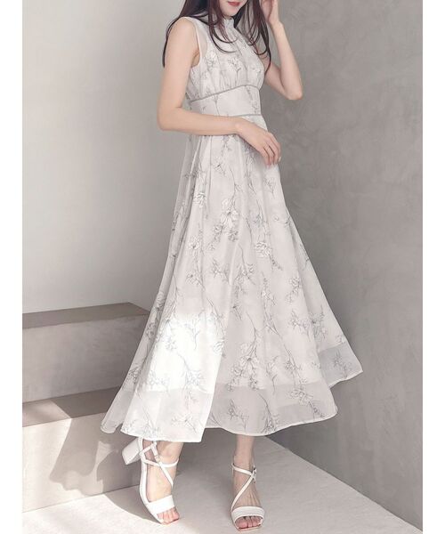 Mercury Duo ◆新品◆ ベアトップ お花 入手困難 MERCURYDUO ワンピース 花柄バックレースアップワンピース