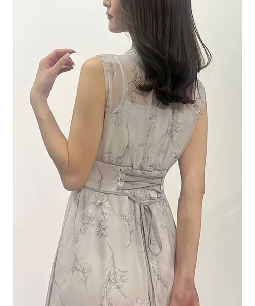 MERCURYDUO(マーキュリーデュオ)の「【追加生産】花柄バックレースアップワンピース(ワンピース・レディース・ライトグレー/ライトブルー・SMALL/MEDIUM/X-SMALL)」の21枚目の写真