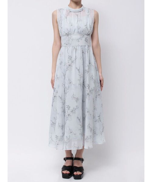 MERCURYDUO(マーキュリーデュオ)の「【追加生産】花柄バックレースアップワンピース(ワンピース・レディース・ライトグレー/ライトブルー・SMALL/MEDIUM/X-SMALL)」の12枚目の写真