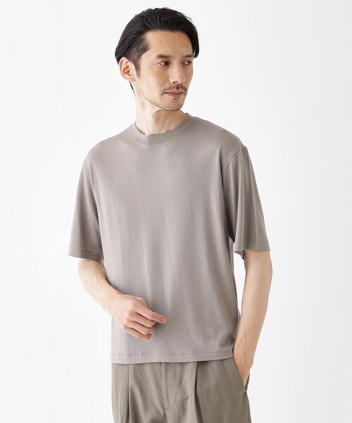 TAKEO KIKUCHI(タケオキクチ)の「【THE FLAGSHIP】メリノウール天竺Tシャツ(Tシャツ/カットソー・メンズ・ネイビー/ブラウン系その他/ブラック系2/ブラウン系その他4・04/03/02/01)」の3枚目の写真