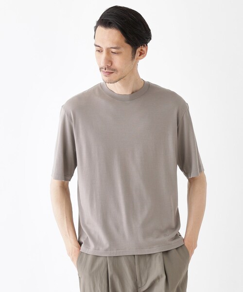 TAKEO KIKUCHI(タケオキクチ)の「【THE FLAGSHIP】メリノウール天竺Tシャツ(Tシャツ/カットソー・メンズ・ネイビー/ブラウン系その他/ブラック系2/ブラウン系その他4・04/03/02/01)」の12枚目の写真