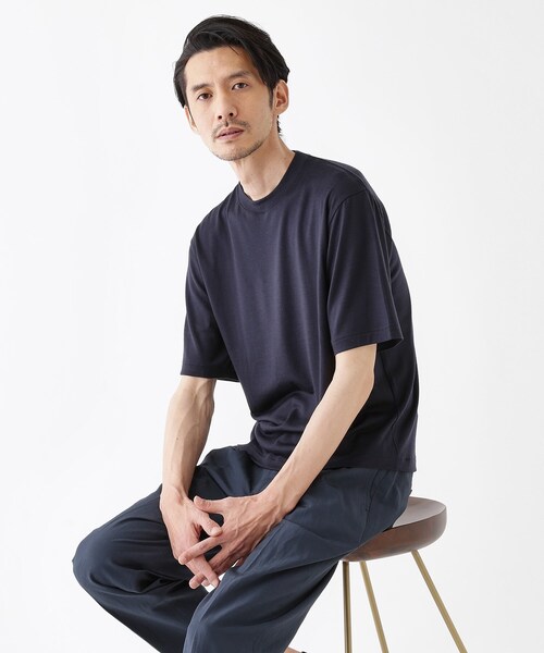 TAKEO KIKUCHI(タケオキクチ)の「【THE FLAGSHIP】メリノウール天竺Tシャツ(Tシャツ/カットソー・メンズ・ネイビー/ブラウン系その他/ブラック系2/ブラウン系その他4・04/03/02/01)」の15枚目の写真