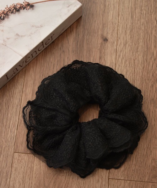 VIBGYOR Women（ヴィブジョー　ウィメン）の「【urge select】総レース オーガンジー ボリュームシュシュ（シュシュ・レディース・ホワイト/ブラック/ベビーピンク/アイボリー・FREE）」の12枚目の写真