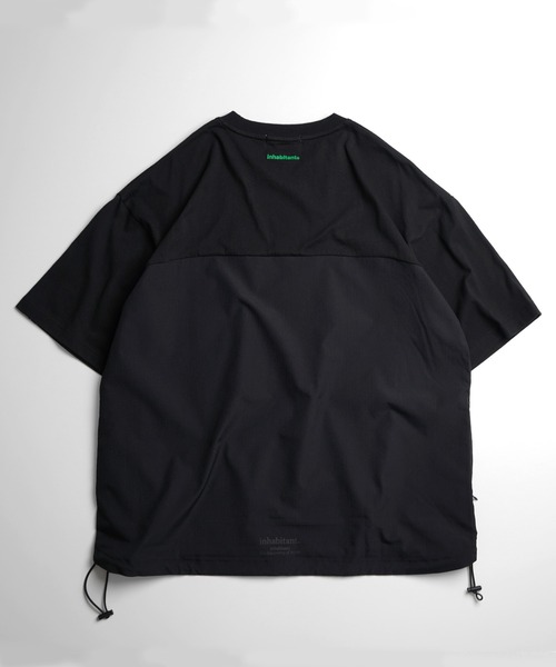 INHABITANT（インハビタント）の「25SS【INHABITANT】ビッグシルエット フロントプリント 切替 半袖ドロストTシャツ カットソー ユニセックス（Tシャツ/カットソー・メンズ・チャコール/ホワイト/ブラック・M/L）」の5枚目の写真