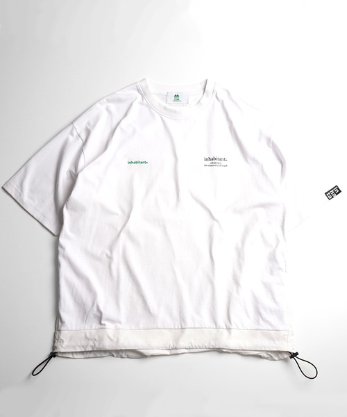 INHABITANT（インハビタント）の「25SS【INHABITANT】ビッグシルエット フロントプリント 切替 半袖ドロストTシャツ カットソー ユニセックス（Tシャツ/カットソー・メンズ・チャコール/ホワイト/ブラック・M/L）」の6枚目の写真