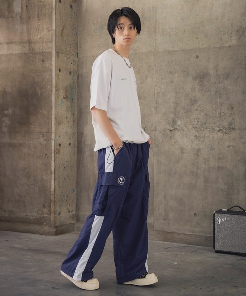 INHABITANT(インハビタント)の「【INHABITANT】ビッグシルエット フロントプリント 切替 半袖ドロストTシャツ カットソー ユニセックス(Tシャツ/カットソー・メンズ・チャコール/ホワイト/ブラック・M/L)」の17枚目の写真