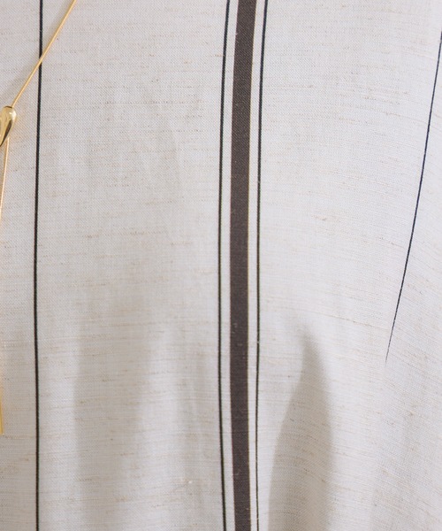 KATHARINE ROSS（キャサリンロス）の「【KATHARINE ROSS】ストライプドットリネンワンピース（ワンピース・レディース・ベージュ/ブラック・MEDIUM）」の7枚目の写真