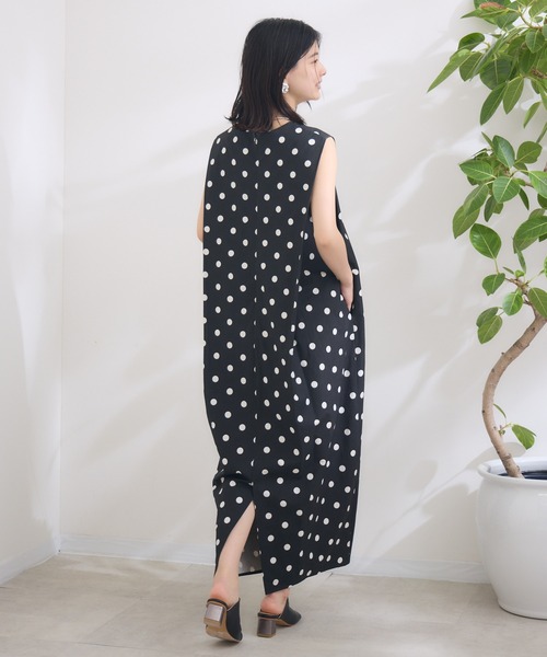 KATHARINE ROSS（キャサリンロス）の「【KATHARINE ROSS】ストライプドットリネンワンピース（ワンピース・レディース・ベージュ/ブラック・MEDIUM）」の13枚目の写真