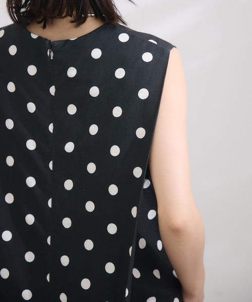 KATHARINE ROSS（キャサリンロス）の「【KATHARINE ROSS】ストライプドットリネンワンピース（ワンピース・レディース・ベージュ/ブラック・MEDIUM）」の19枚目の写真