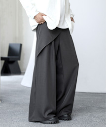 neos（ネオス）の「【neos】ルーズシルエット ドレープ レイヤード スラックス ラップ ワイド パンツ（スラックス）」