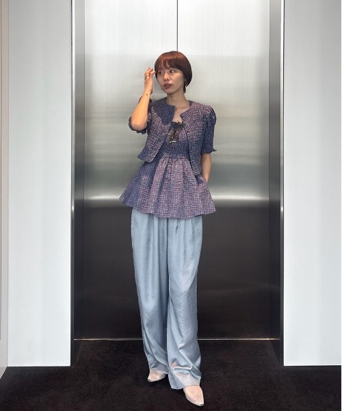 MEDI BUSTIER SET SHIRRING SHORT TOP（シャツ/ブラウス