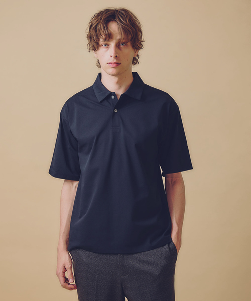 ABAHOUSE GRAY（アバハウスグレイ）の「【速乾 / DRY MAX】半袖ポロシャツ（ポロシャツ・メンズ・ホワイト/グレイッシュベージュ/グレイッシュブルー/チャコールグレー/ブラック・44/46/48/50）」の2枚目の写真