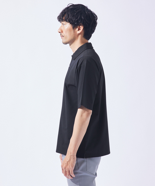 ABAHOUSE GRAY（アバハウスグレイ）の「【速乾 / DRY MAX】半袖ポロシャツ（ポロシャツ・メンズ・ホワイト/グレイッシュベージュ/グレイッシュブルー/チャコールグレー/ブラック・44/46/48/50）」の7枚目の写真