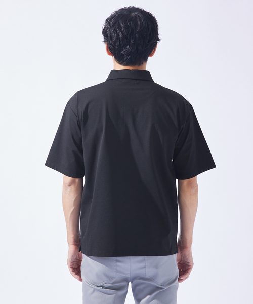 ABAHOUSE GRAY（アバハウスグレイ）の「【速乾 / DRY MAX】半袖ポロシャツ（ポロシャツ・メンズ・ホワイト/グレイッシュベージュ/グレイッシュブルー/チャコールグレー/ブラック・44/46/48/50）」の8枚目の写真