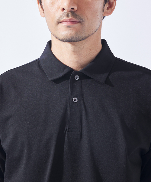 ABAHOUSE GRAY（アバハウスグレイ）の「【速乾 / DRY MAX】半袖ポロシャツ（ポロシャツ・メンズ・ホワイト/グレイッシュベージュ/グレイッシュブルー/チャコールグレー/ブラック・44/46/48/50）」の9枚目の写真