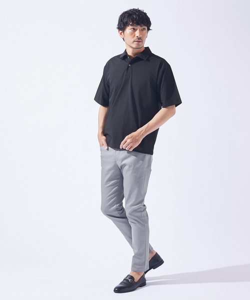 ABAHOUSE GRAY（アバハウスグレイ）の「【速乾 / DRY MAX】半袖ポロシャツ（ポロシャツ・メンズ・ホワイト/グレイッシュベージュ/グレイッシュブルー/チャコールグレー/ブラック・44/46/48/50）」の16枚目の写真