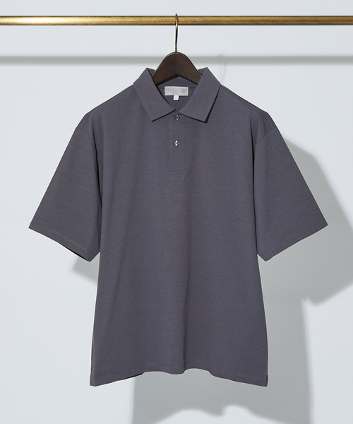 ABAHOUSE GRAY（アバハウスグレイ）の「【速乾 / DRY MAX】半袖ポロシャツ（ポロシャツ・メンズ・ホワイト/グレイッシュベージュ/グレイッシュブルー/チャコールグレー/ブラック・44/46/48/50）」の18枚目の写真