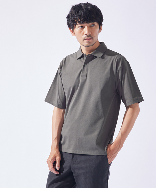 ABAHOUSE GRAY（アバハウスグレイ）の「【速乾 / DRY MAX】半袖ポロシャツ（ポロシャツ・メンズ・ホワイト/グレイッシュベージュ/グレイッシュブルー/チャコールグレー/ブラック・44/46/48/50）」の22枚目の写真