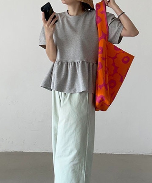 BARNEYS NEW YORK フリルスリーブカットソー 水色 半袖 トップス BARNEYS NEW YORK - BARNEYSNEWYORK(バーニーズ) ノースリーブ
