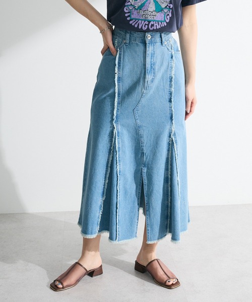 Sugar spoon（シュガースプーン）の「・SUGAR SPOON デニムマーメイドスカート（スカート・レディース・ブラック/インディゴブルー・FREE）」の2枚目の写真