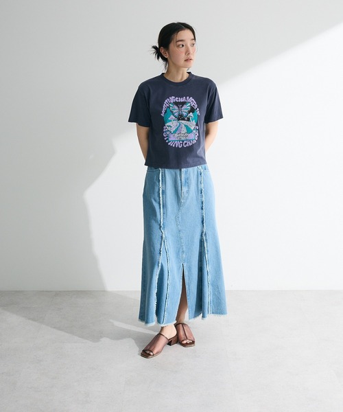 Sugar spoon（シュガースプーン）の「・SUGAR SPOON デニムマーメイドスカート（スカート・レディース・ブラック/インディゴブルー・FREE）」の5枚目の写真