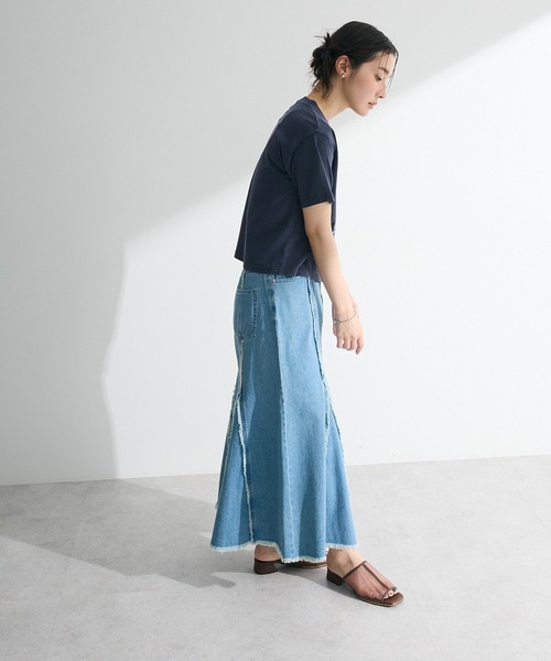 Sugar spoon（シュガースプーン）の「・SUGAR SPOON デニムマーメイドスカート（スカート・レディース・ブラック/インディゴブルー・FREE）」の6枚目の写真