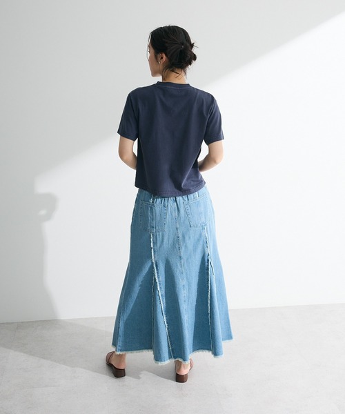 Sugar spoon（シュガースプーン）の「・SUGAR SPOON デニムマーメイドスカート（スカート・レディース・ブラック/インディゴブルー・FREE）」の7枚目の写真