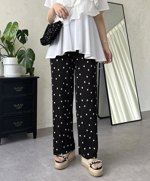 ポケット付きランダムドットプリーツパンツ（その他パンツ）｜prose