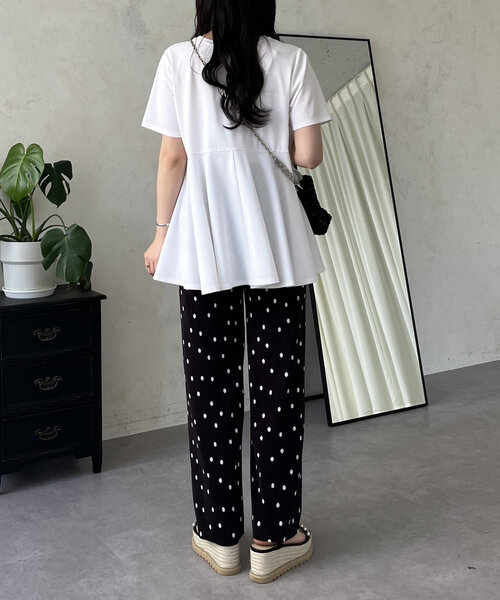 prose verse（プロズヴェール）の「ポケット付きランダムドットプリーツパンツ（その他パンツ・レディース・ブラック・MEDIUM/PM/TM）」の9枚目の写真