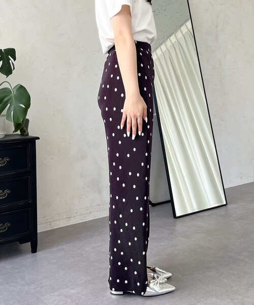 prose verse（プロズヴェール）の「ポケット付きランダムドットプリーツパンツ（その他パンツ・レディース・ブラック・MEDIUM/PM/TM）」の13枚目の写真