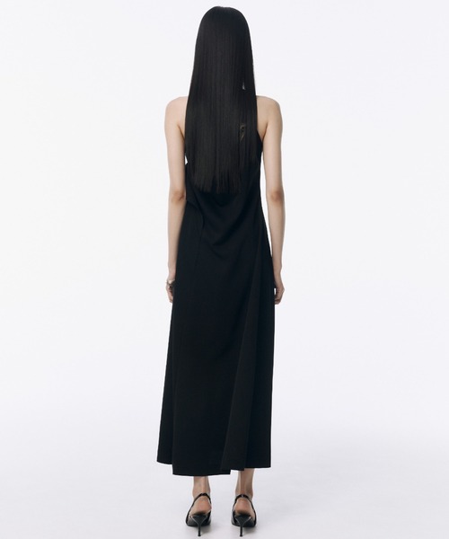 BACK DRAPE NARROW DRESS/バックドレープナロードレス
