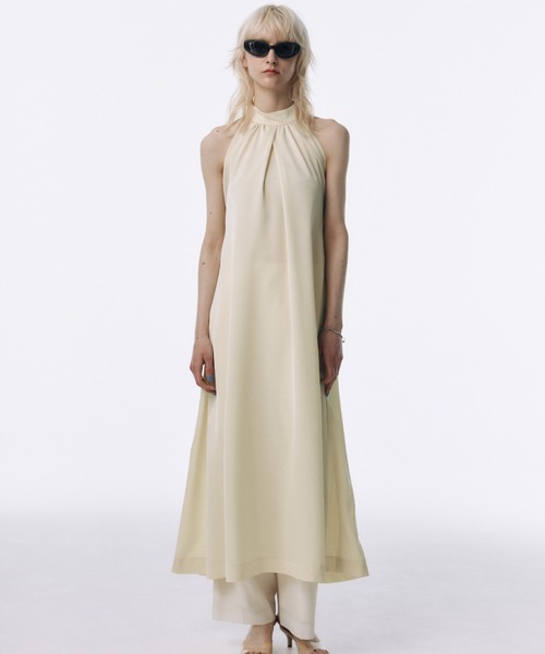 BACK DRAPE NARROW DRESS/バックドレープナロードレス