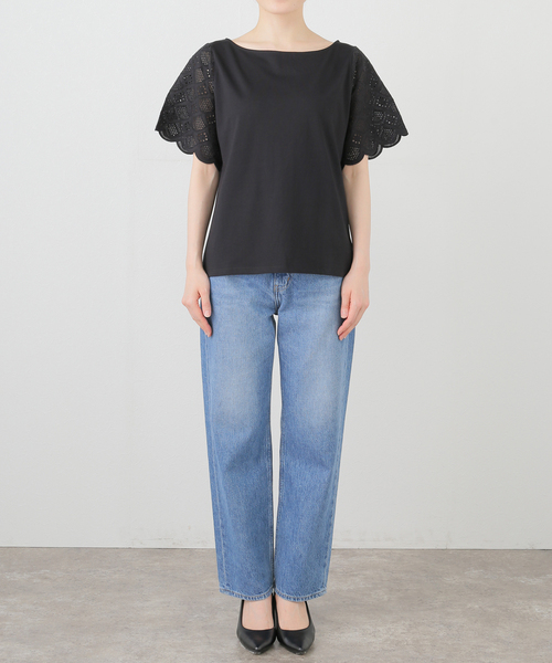SLOBE IENA（スローブイエナ）の「レースコンビプルオーバー（Tシャツ