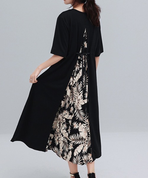 Coo+i（クーイ）の「バック切り替え半袖ワンピース（ワンピース・レディース・ブラック・FREE）」の8枚目の写真