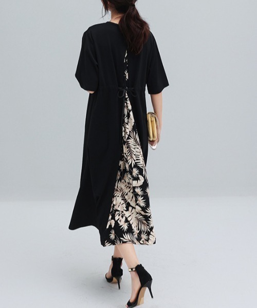 Coo+i（クーイ）の「バック切り替え半袖ワンピース（ワンピース・レディース・ブラック・FREE）」の9枚目の写真